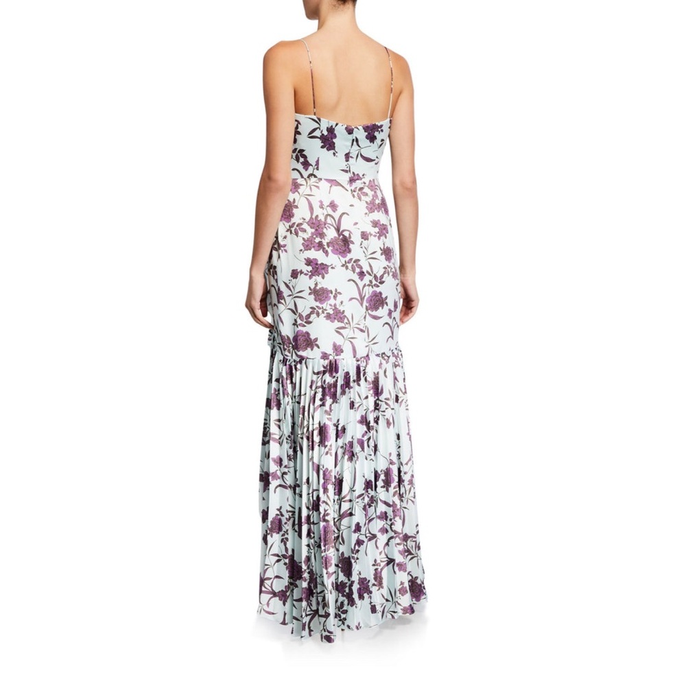 Floral Asymmetrical Ruffle Gown - Picture 2 of 4